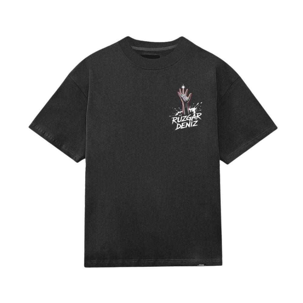 Ruzgar Deniz Rock Hand Retro Graphic T-Shirt - Image 3