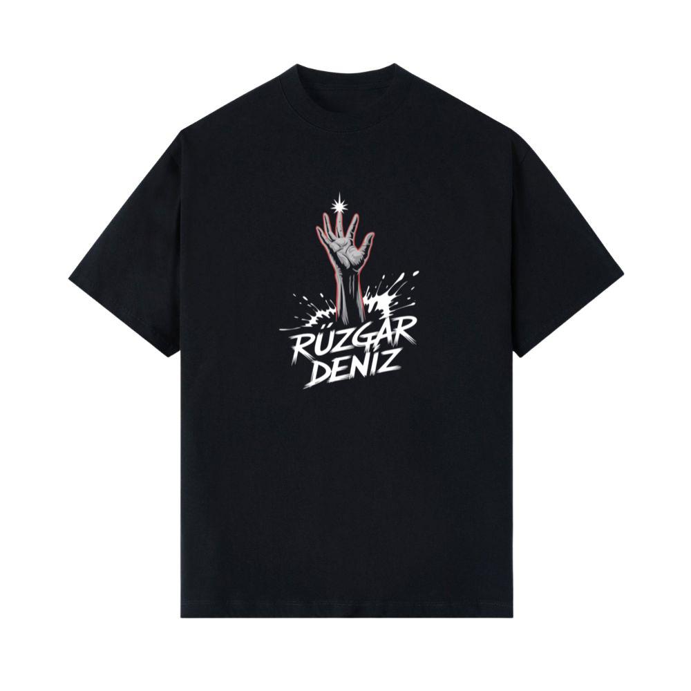 Ruzgar Deniz Rock Hand Retro Graphic T-Shirts