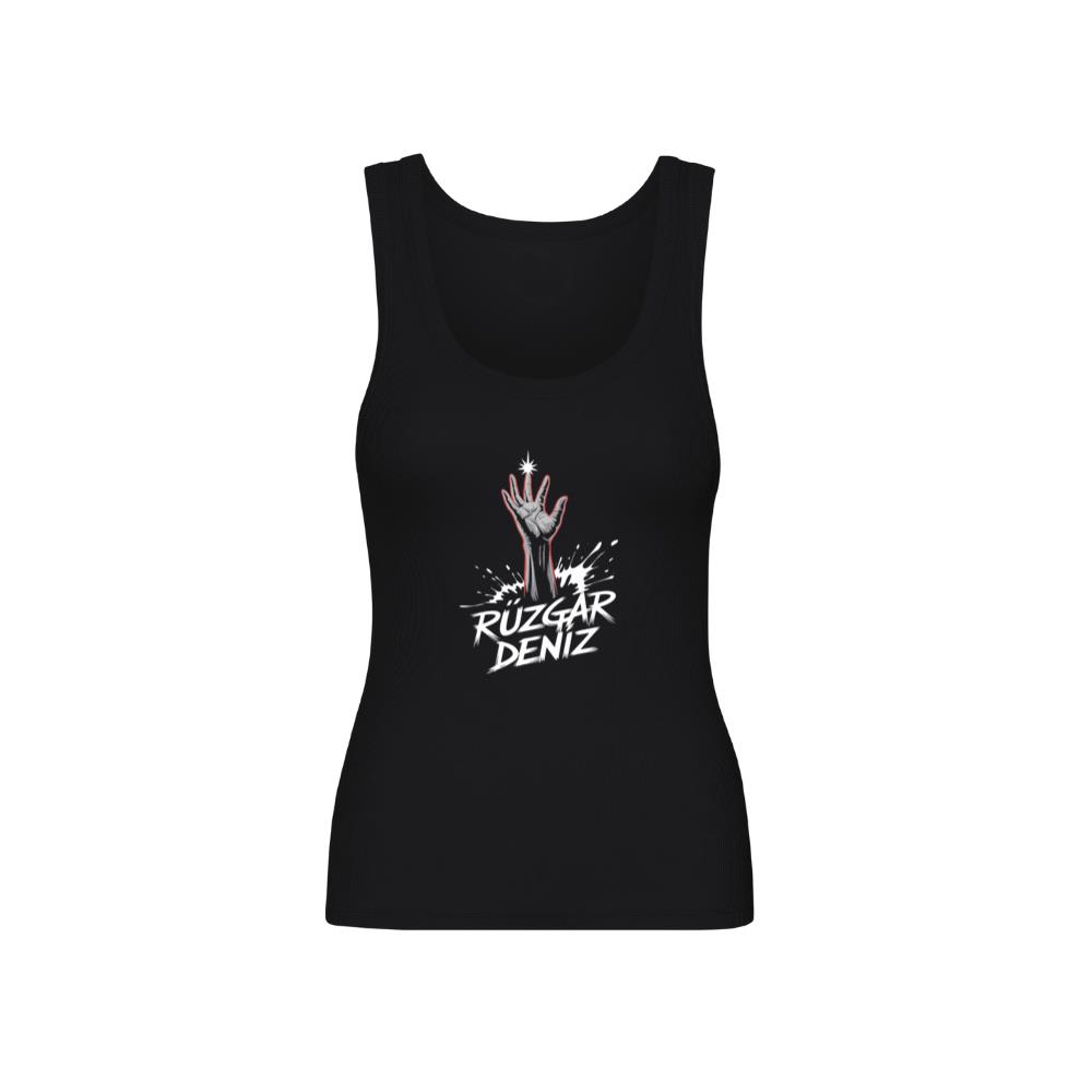 Ruzgar Deniz Rock Hand Retro Graphic TankTop 