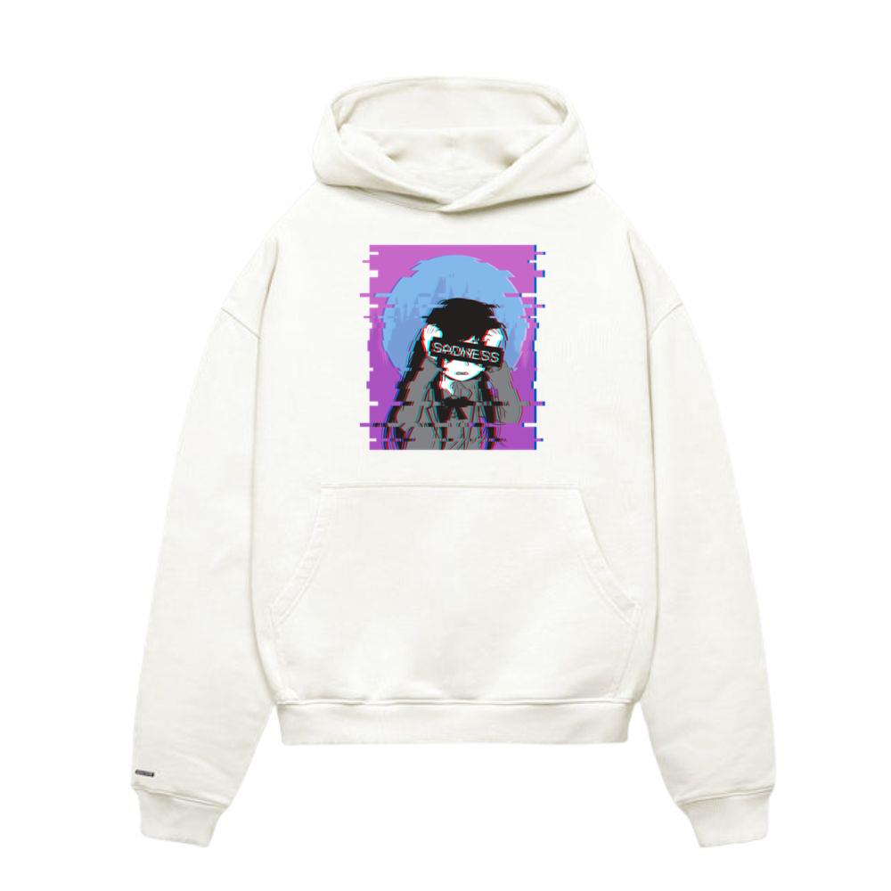 Sad Anime Girl - Japanese Otaku Vaporwave Gift Hoodie
