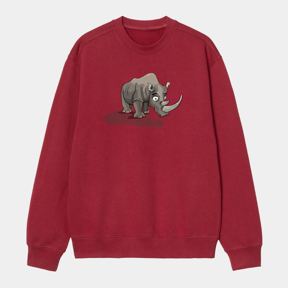 Sad Cartoon Rhino Sweatshirt
