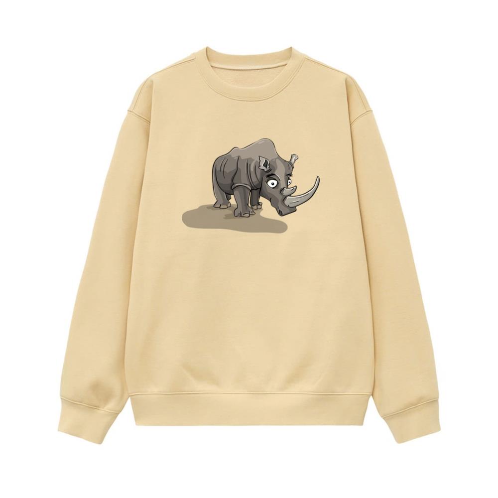 Sad Cartoon Rhino Sweatshirt