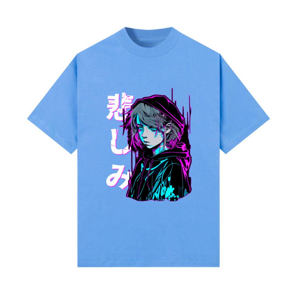 Sad Emo Anime Japanese Aesthetic Vaporwave T-Shirt