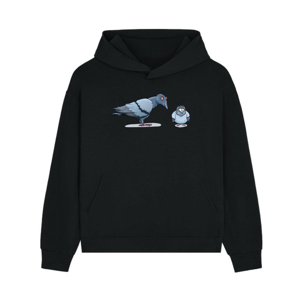 Sad Pigeons Facing Each Other Hoodie