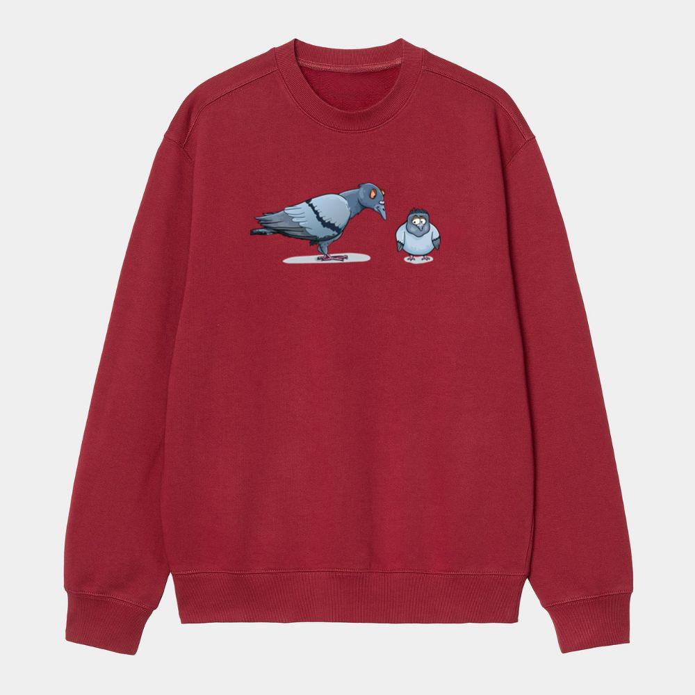 Sad Pigeons Facing Each Other Sweatshirt