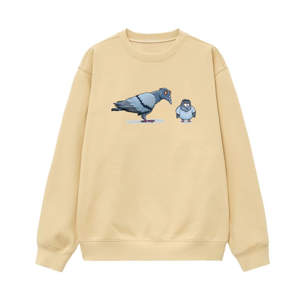 Sad Pigeons Facing Each Other Sweatshirt