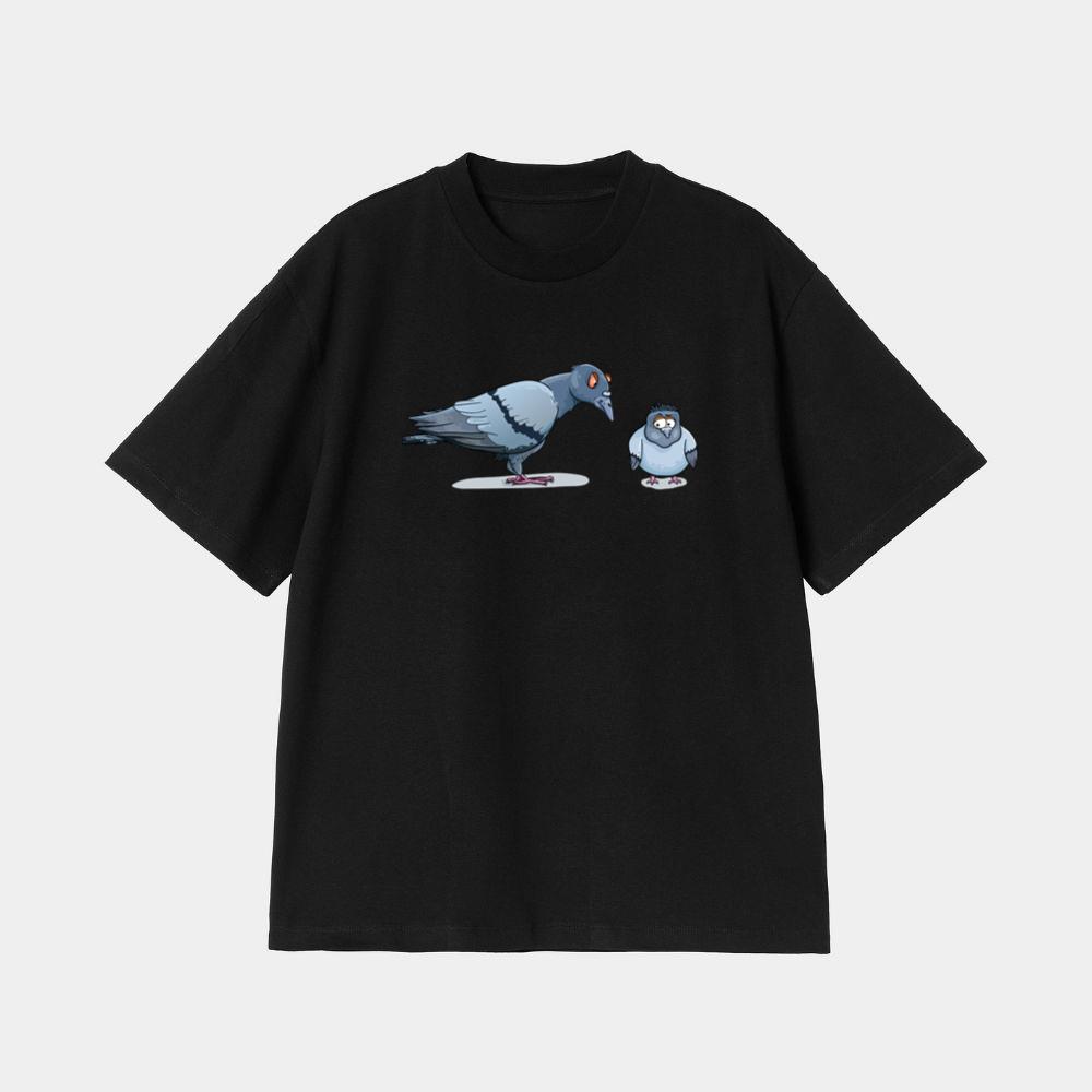 Sad Pigeons Facing Each Other T-Shirt