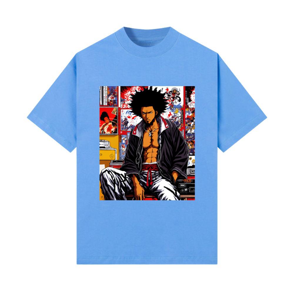 Samurai Afro Lofi hip hop anime 90s T-Shirt
