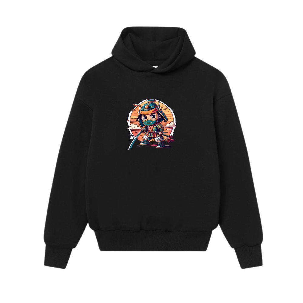 Samurai Boy Vintage Japanese Style Hoodies