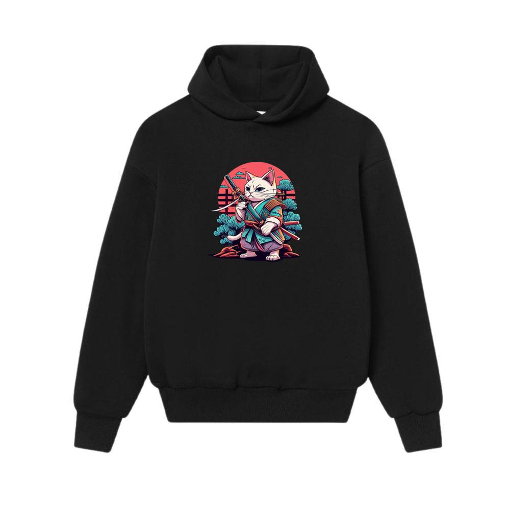 Samurai Cat Hoodies