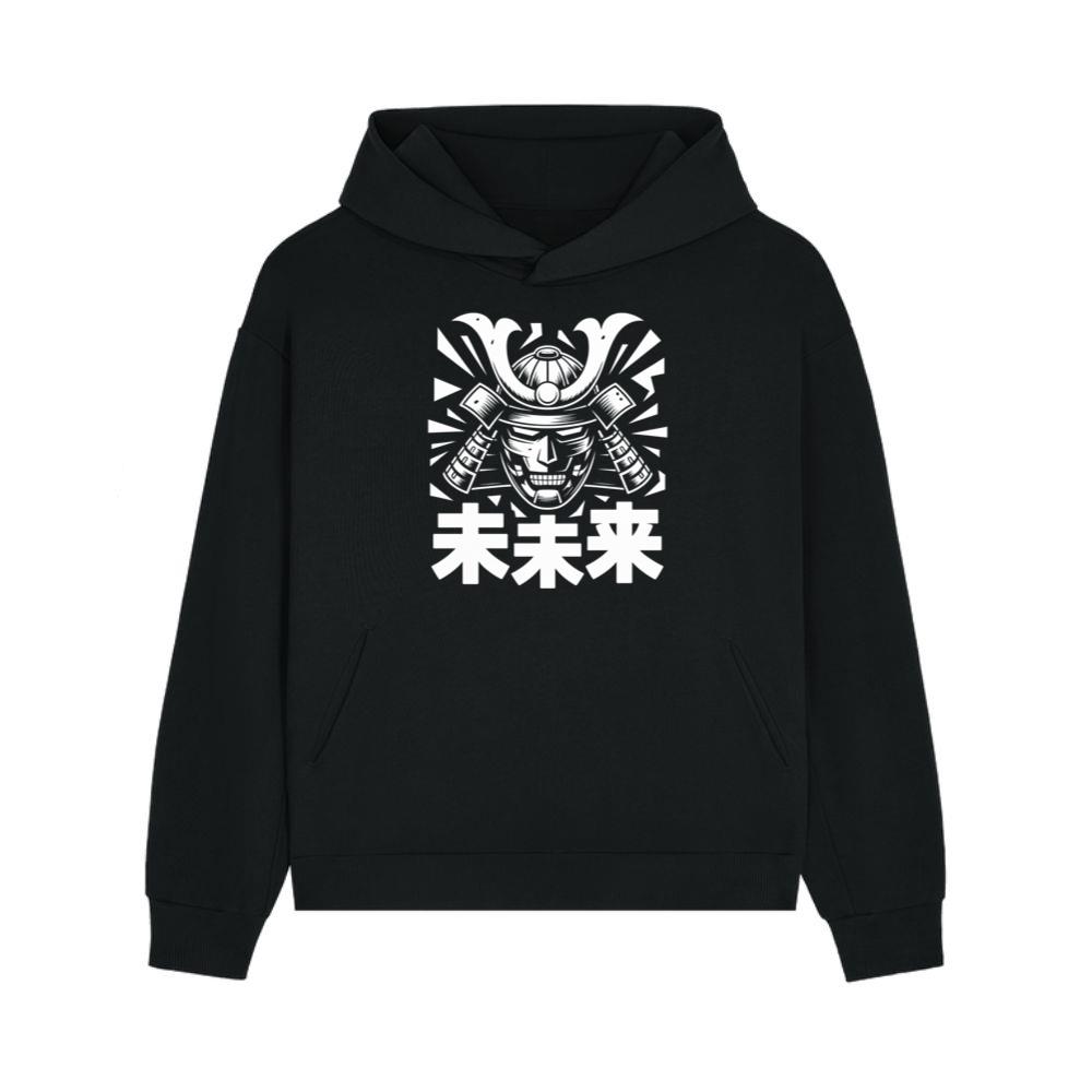 Samurai Skull with Katana Swords and Japanese Kanji Design Hoodie