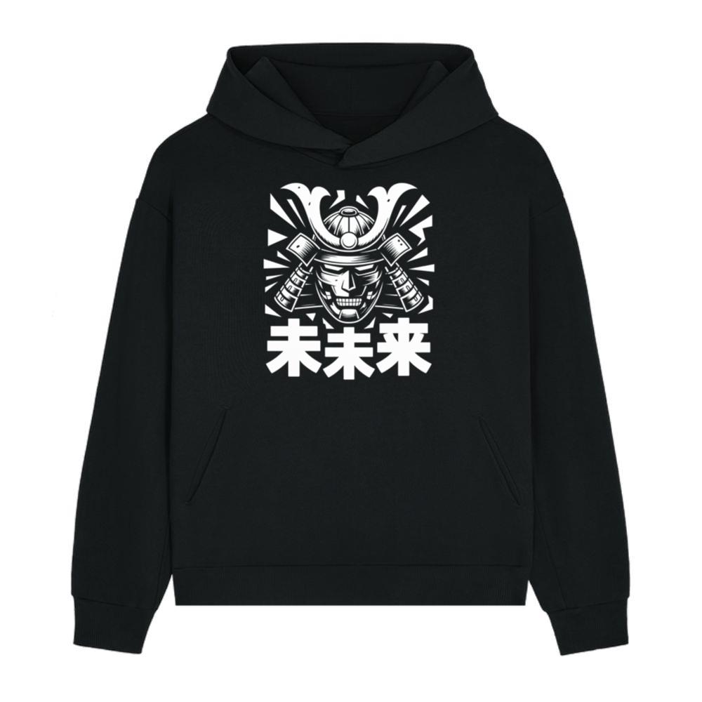 Samurai Skull with Katana Swords and Japanese Kanji Design Hoodie
