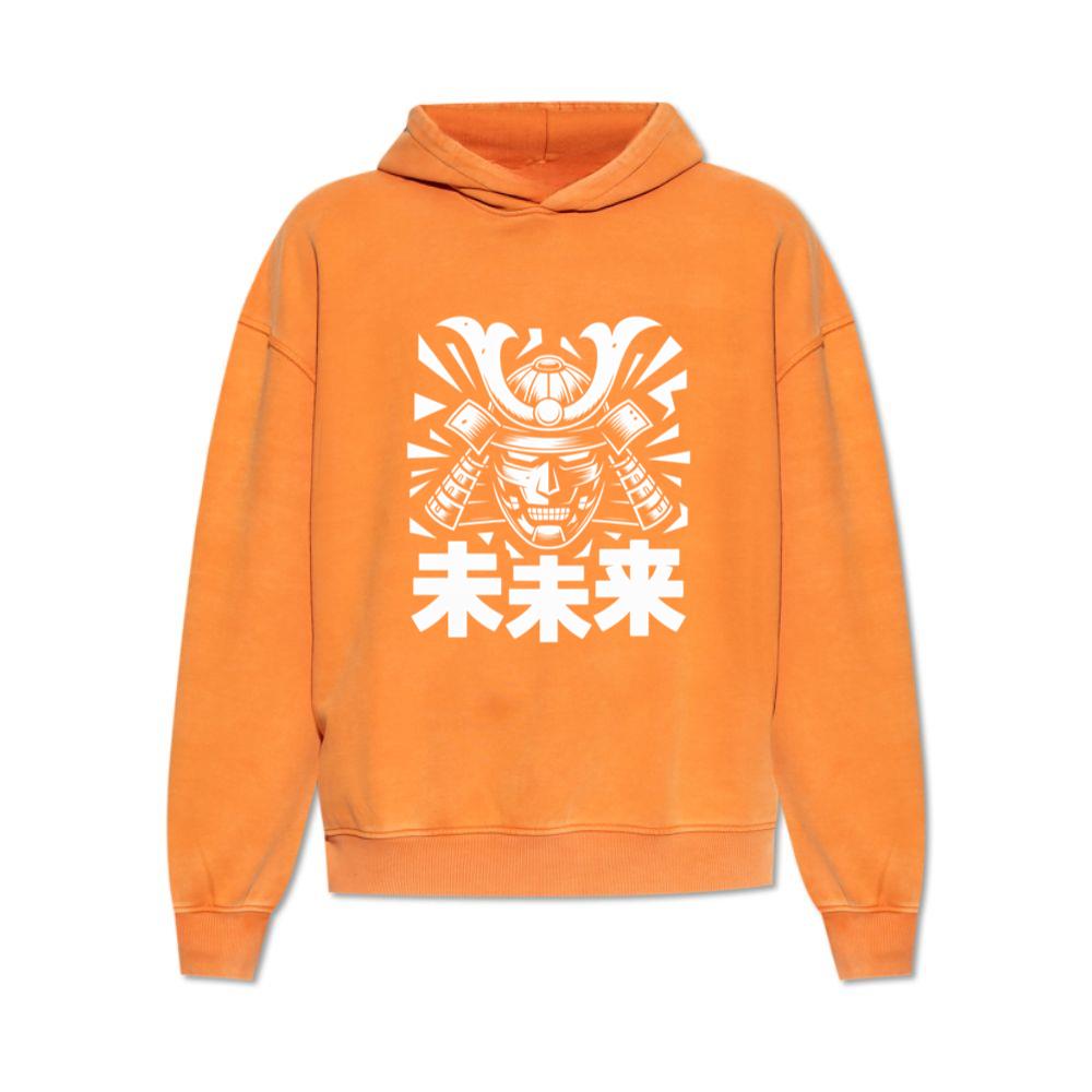 Samurai Skull with Katana Swords and Japanese Kanji Design Hoodie