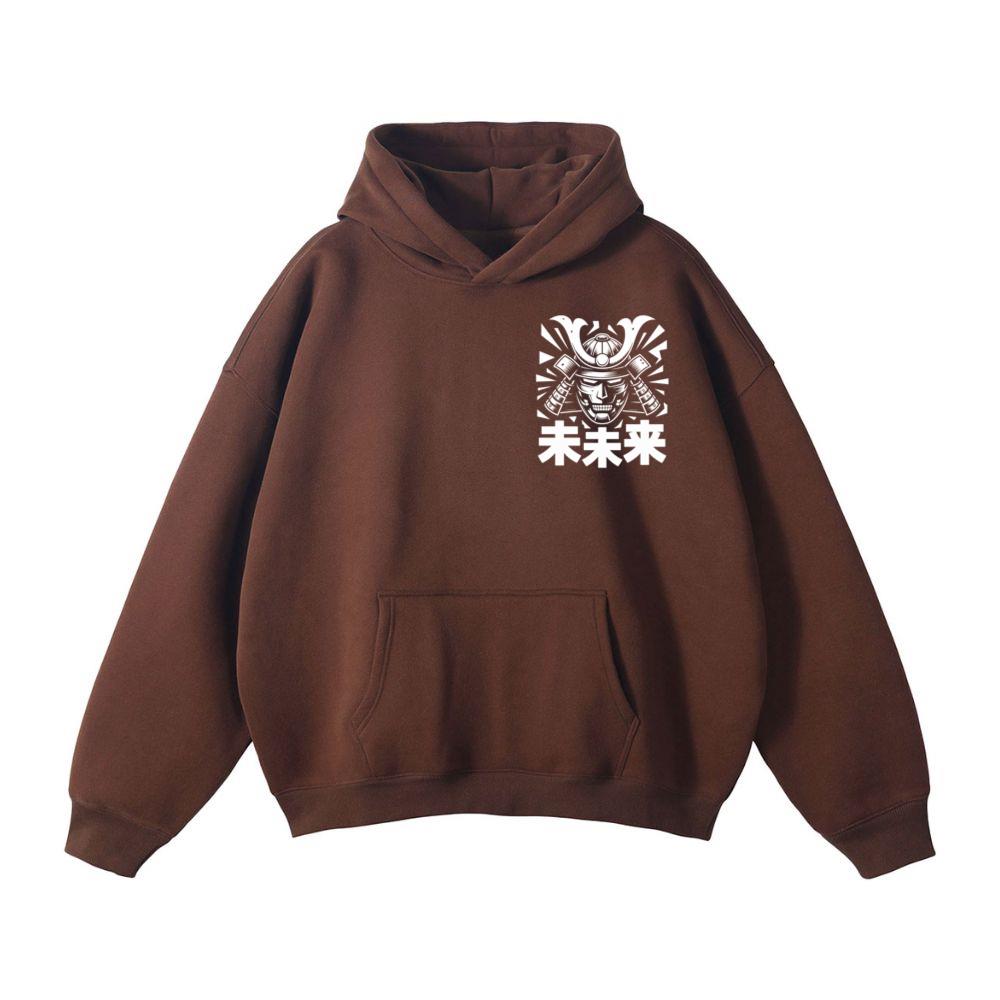 Samurai Skull with Katana Swords and Japanese Kanji Design Hoodie - Image 3