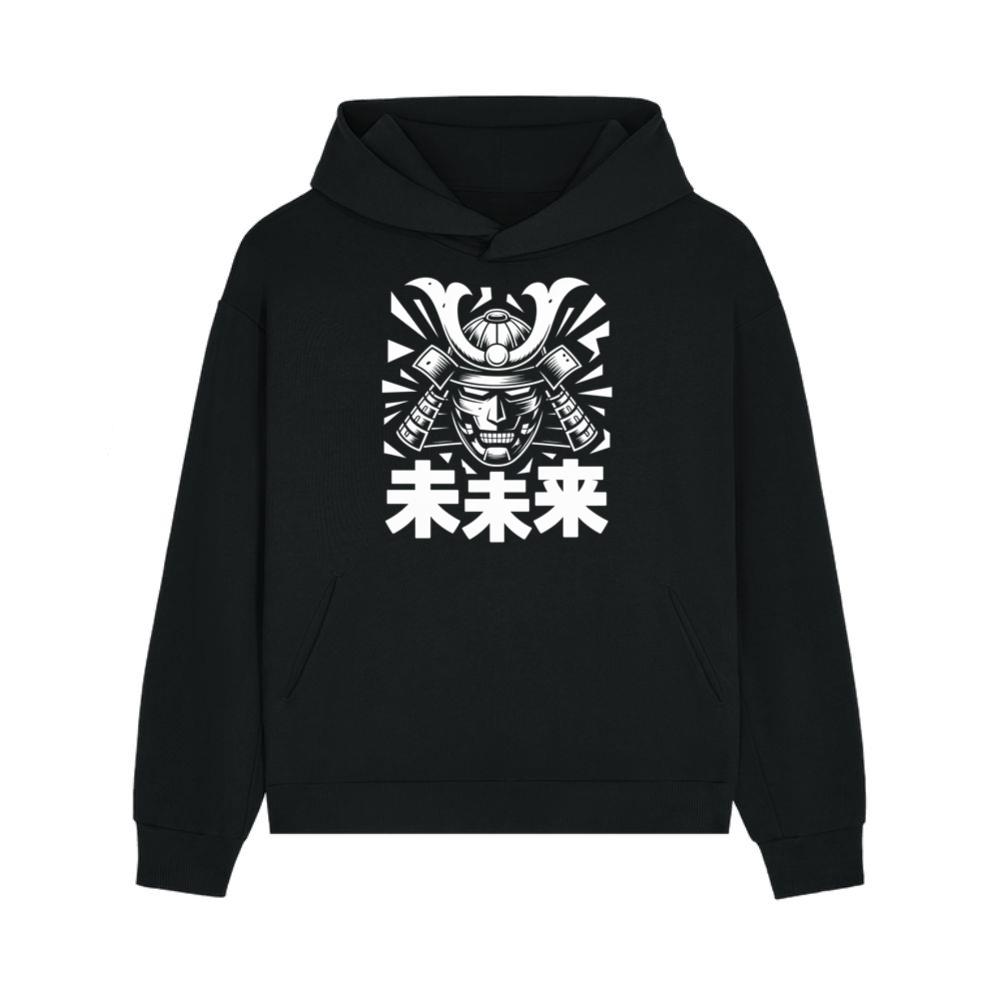 Samurai Skull with Katana Swords and Japanese Kanji Design Hoodies