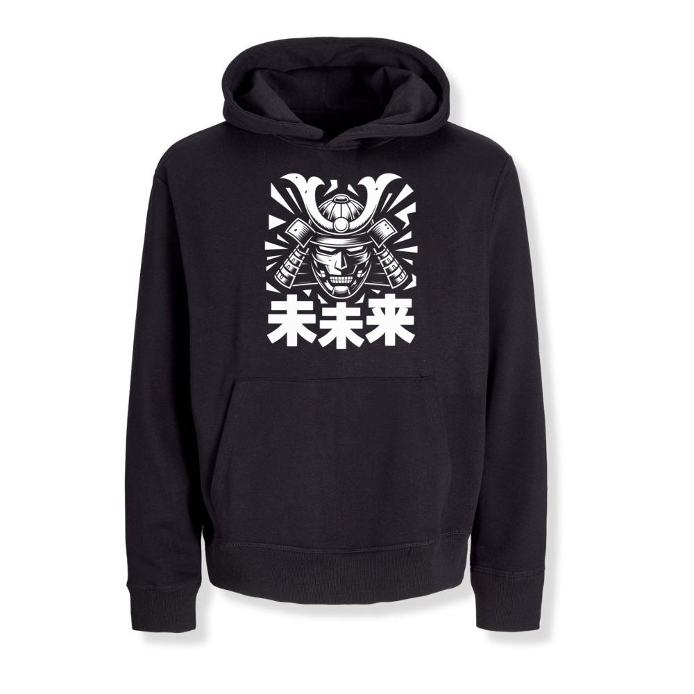 Samurai Skull with Katana Swords and Japanese Kanji Design Hoodies