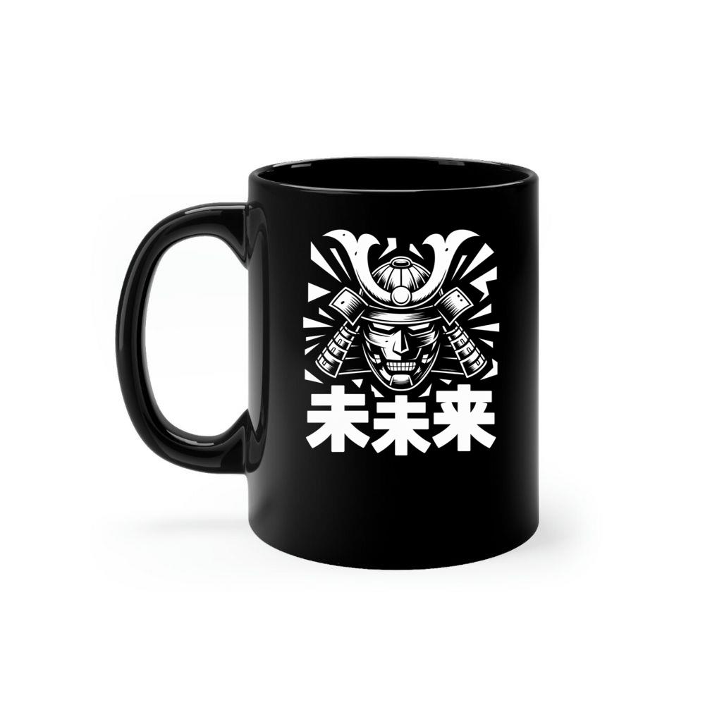 Samurai Skull with Katana Swords and Japanese Kanji Design Mug