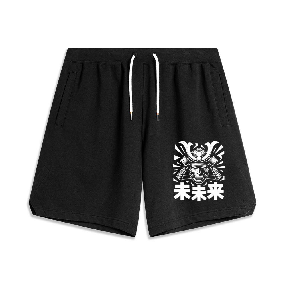 Samurai Skull with Katana Swords and Japanese Kanji Design Short