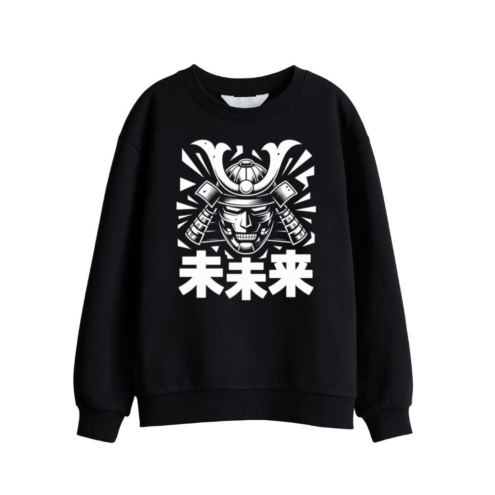 Samurai Skull with Katana Swords and Japanese Kanji Design Sweatshirts