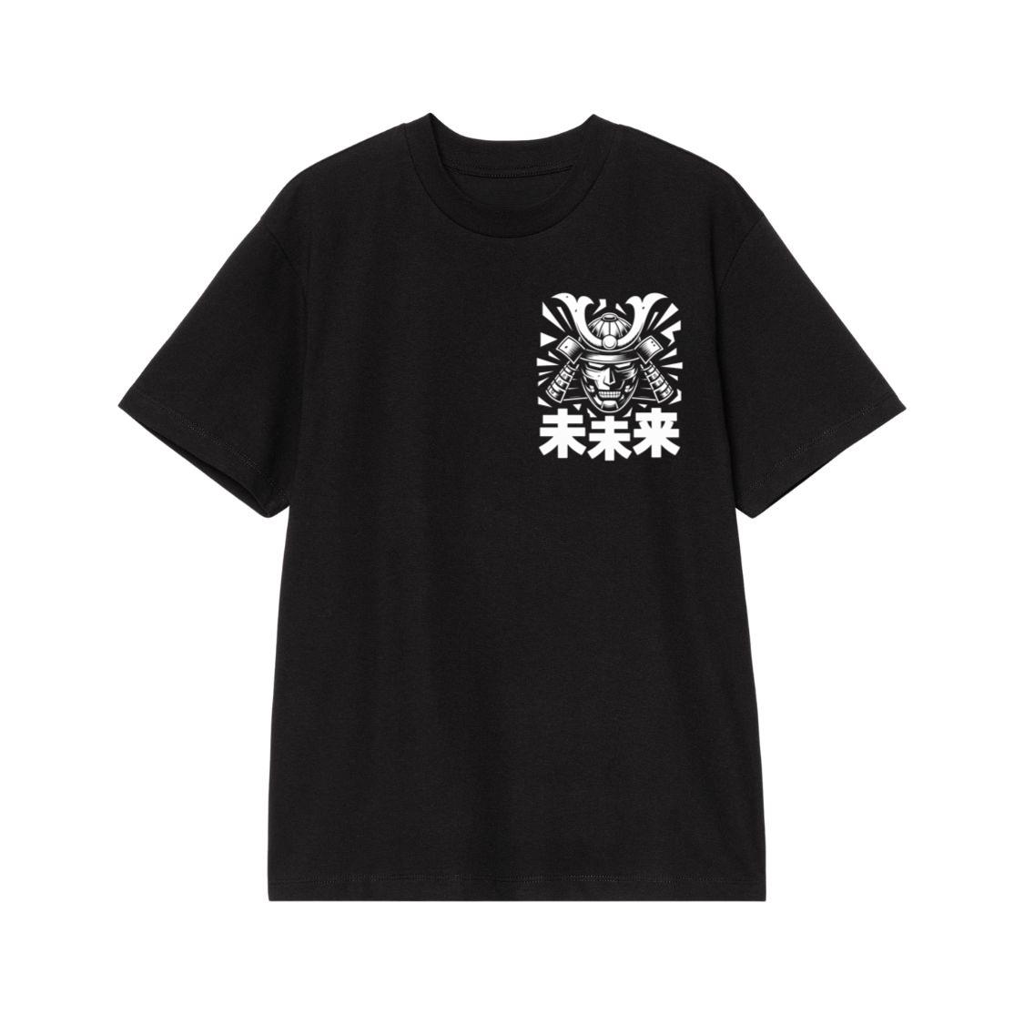 Samurai Skull with Katana Swords and Japanese Kanji Design T-Shirt