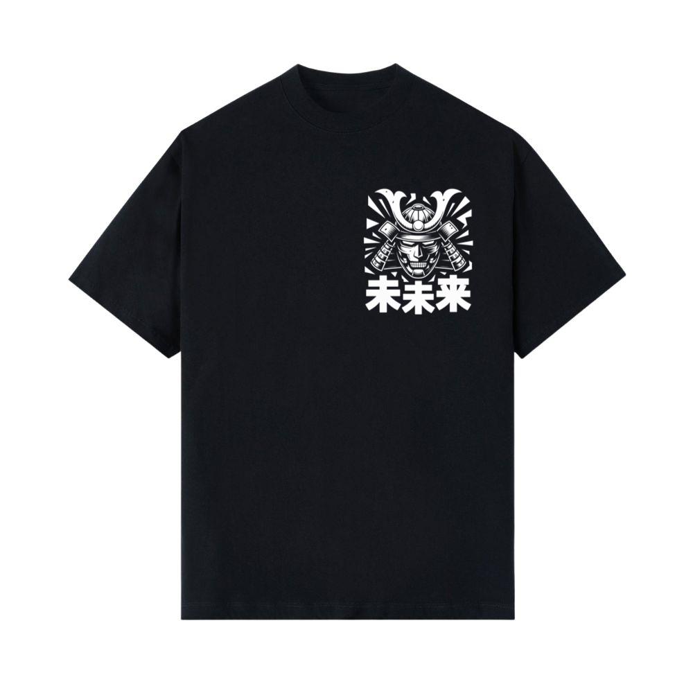 Samurai Skull with Katana Swords and Japanese Kanji Design T-Shirts