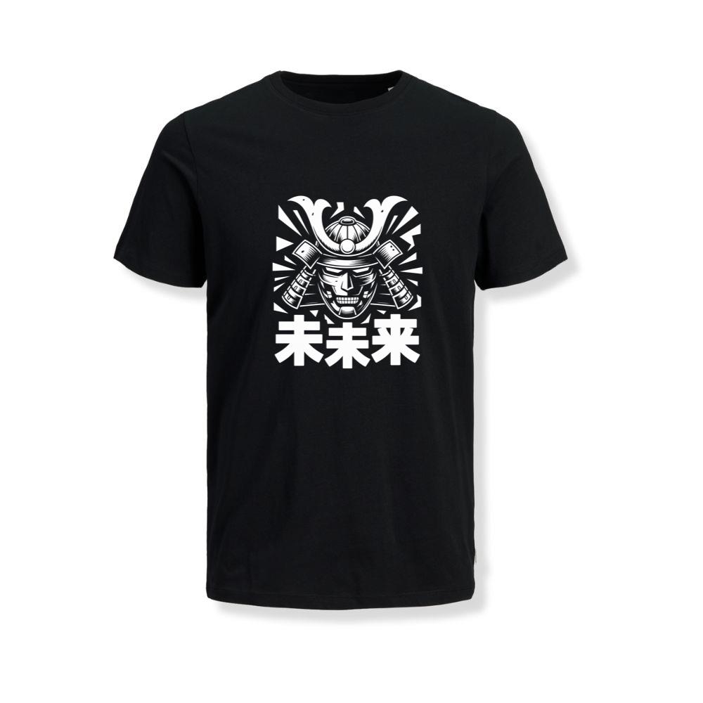 Samurai Skull with Katana Swords and Japanese Kanji Design T-Shirts