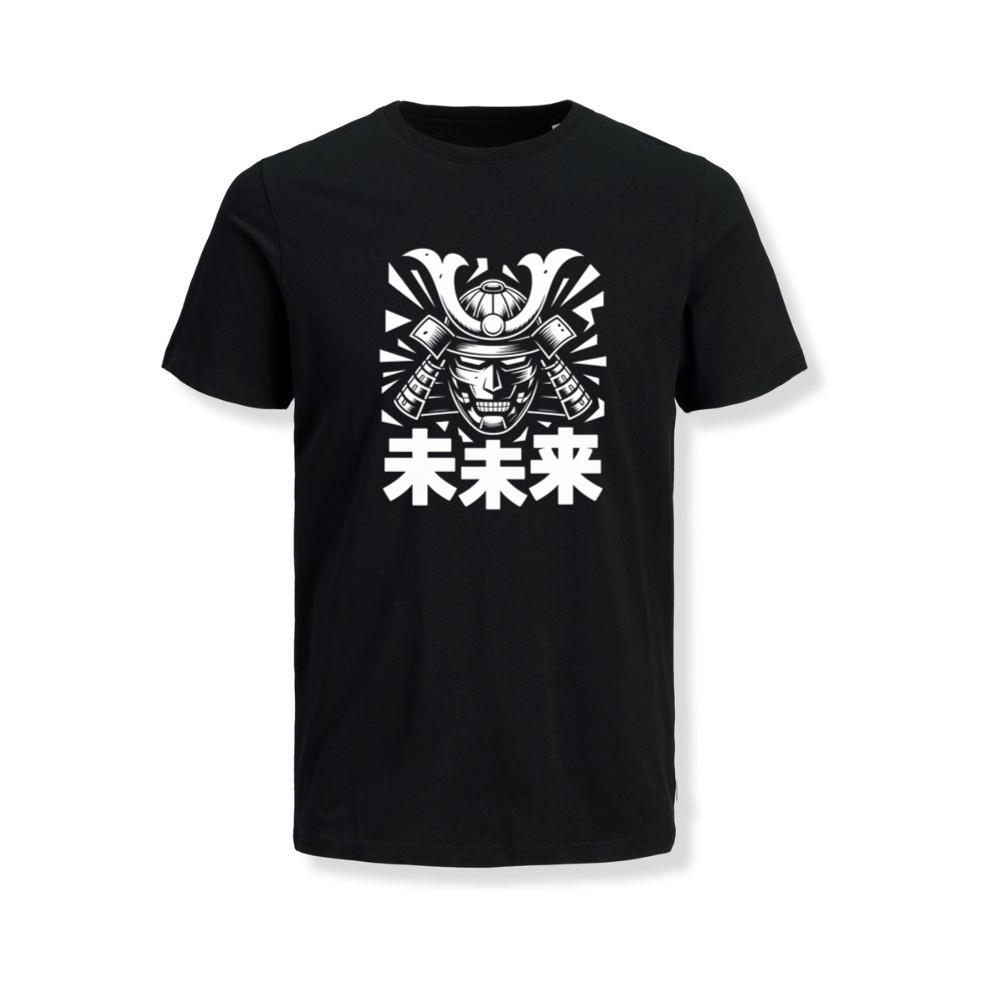 Samurai Skull with Katana Swords and Japanese Kanji Design T-Shirts