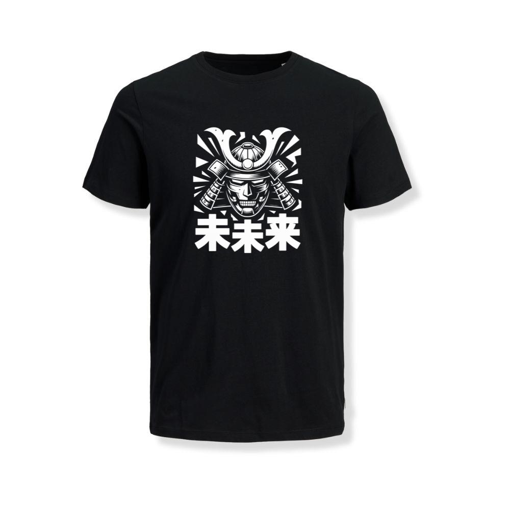 Samurai Skull with Katana Swords and Japanese Kanji Design T-Shirts