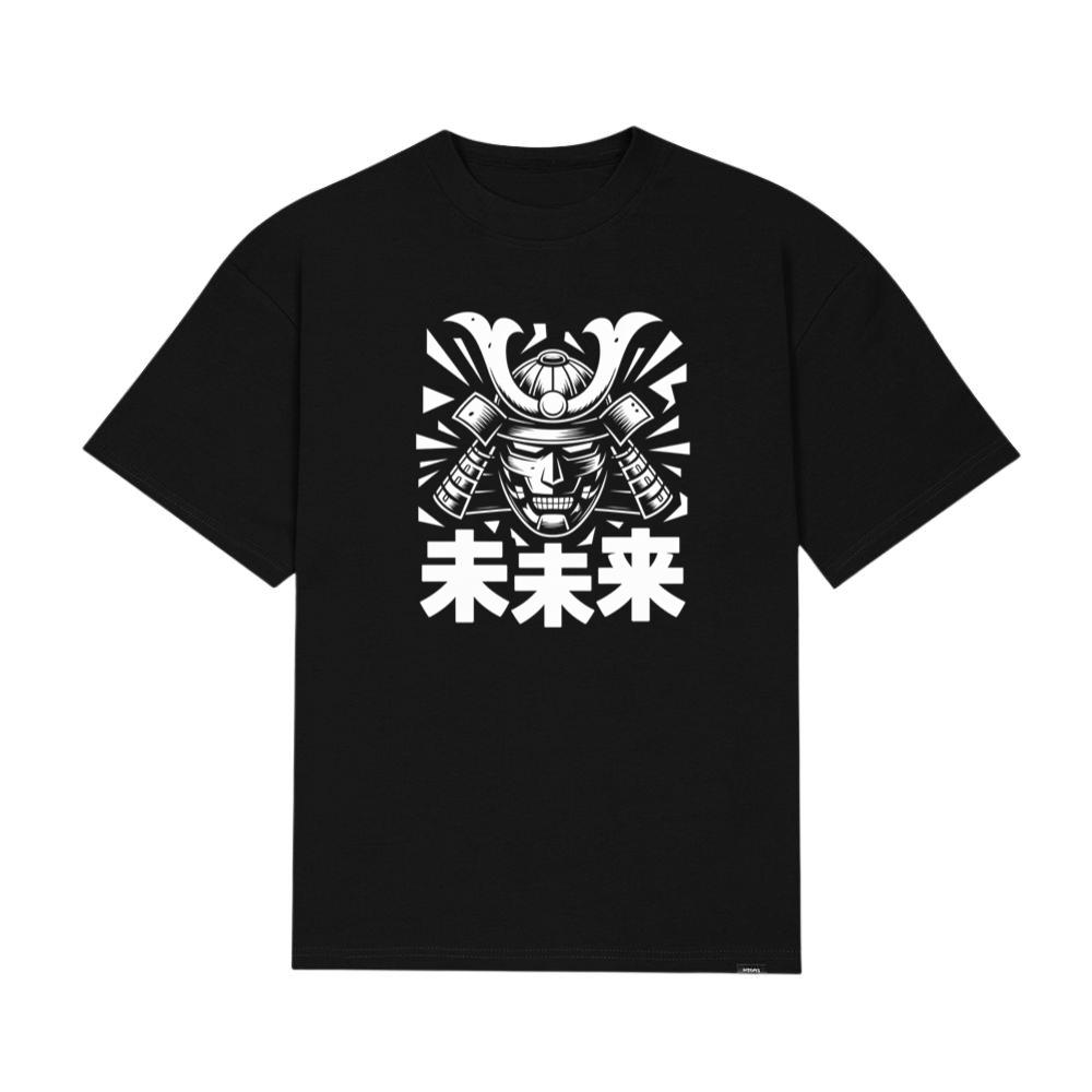 Samurai Skull with Katana Swords and Japanese Kanji Design T-Shirts