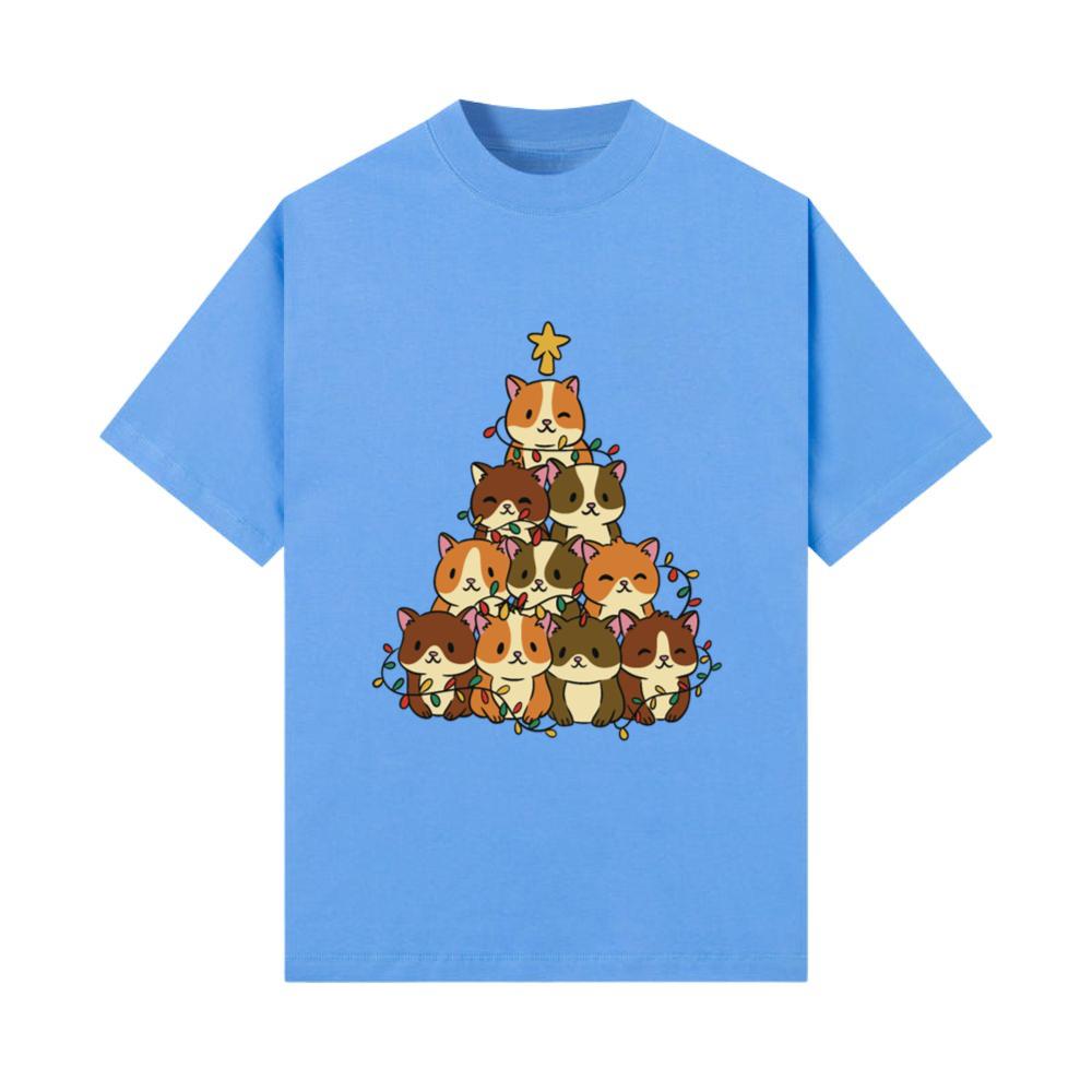 Santa Hamsters Christmas Tree with Lights Animals T-Shirt