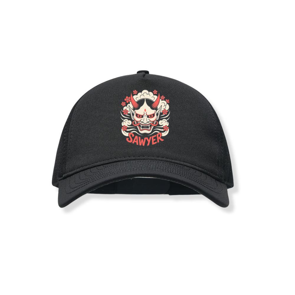 Sawyer Demon Mask Retro Graphic Black Hat