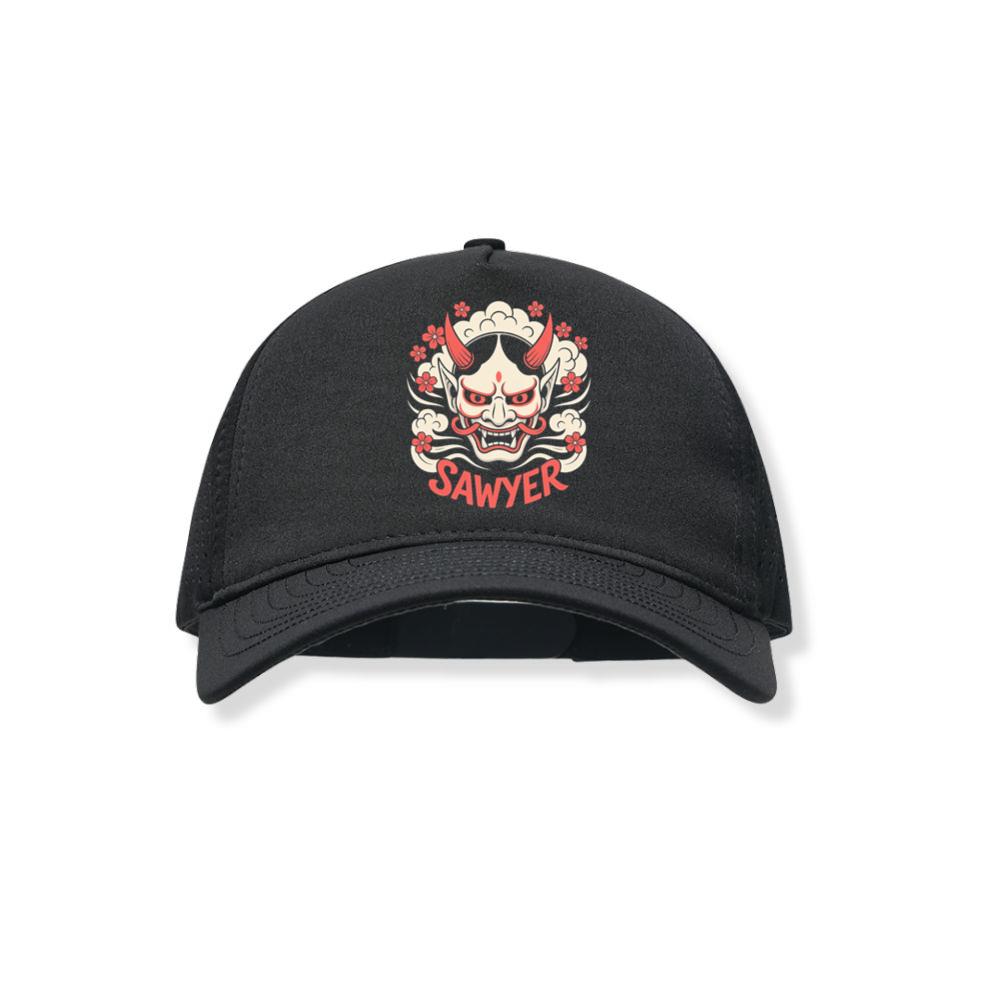 Sawyer Demon Mask Retro Graphic Black Hat