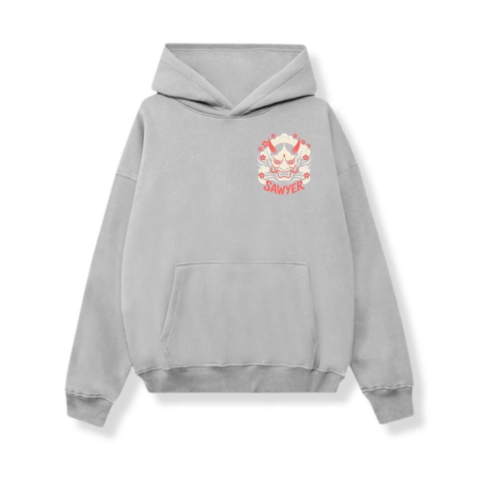 Sawyer Demon Mask Retro Graphic Hoodie