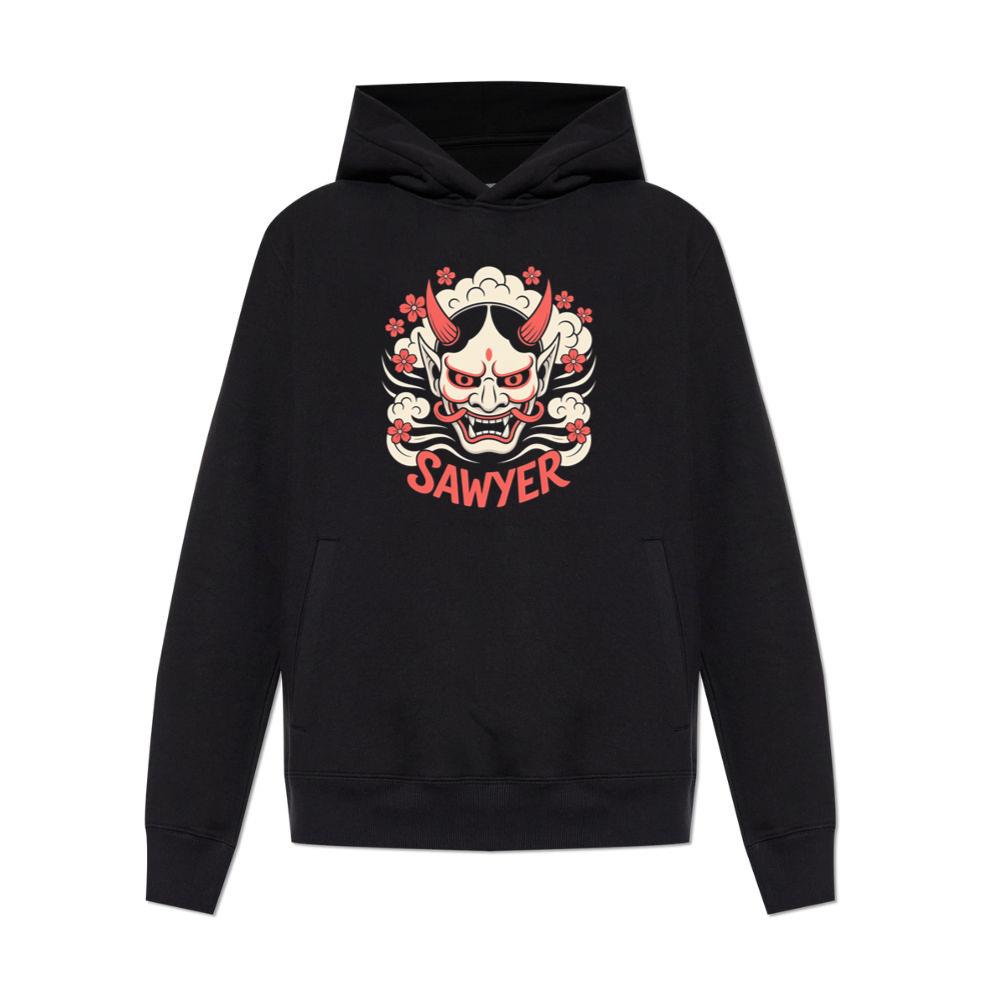 Sawyer Demon Mask Retro Graphic Hoodies