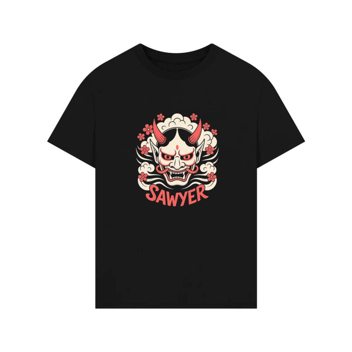 Sawyer Demon Mask Retro Graphic T-Shirt