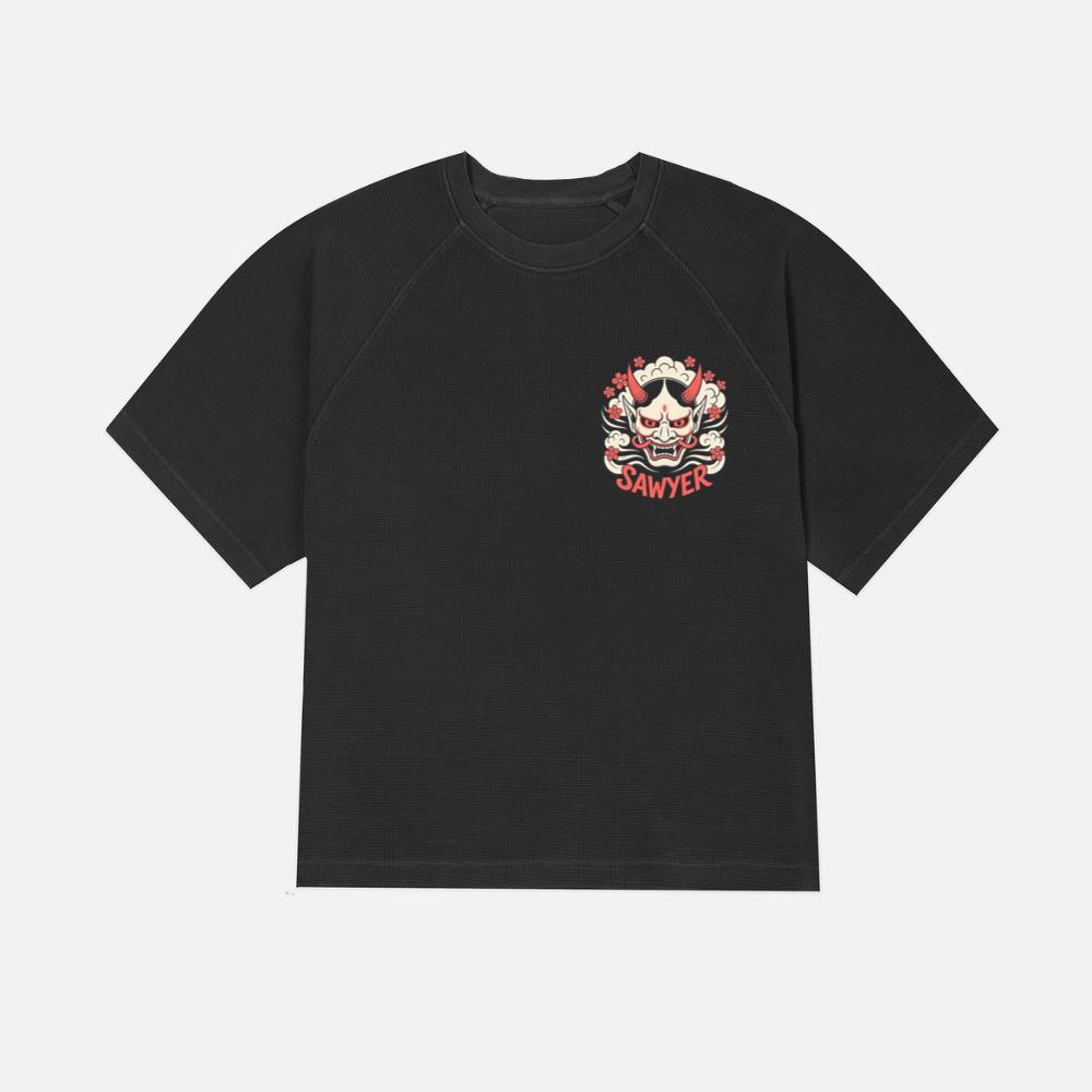 Sawyer Demon Mask Retro Graphic T-Shirt