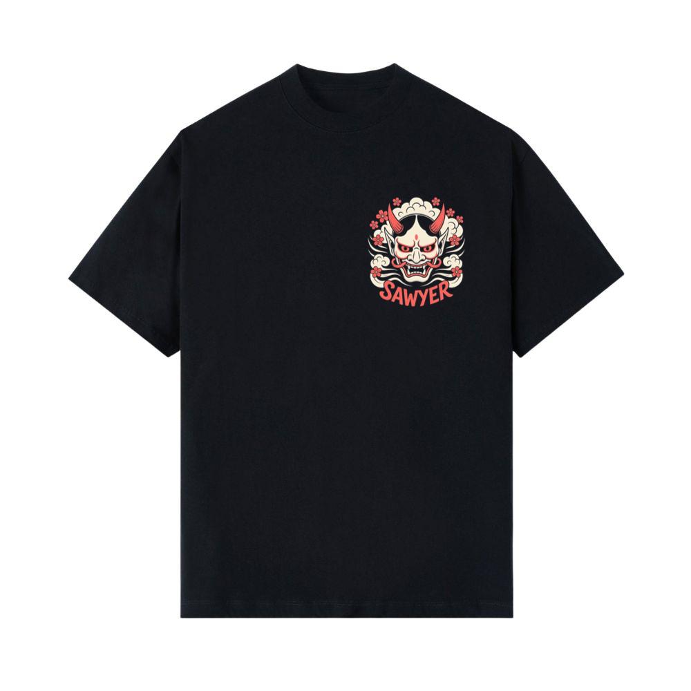 Sawyer Demon Mask Retro Graphic T-Shirts