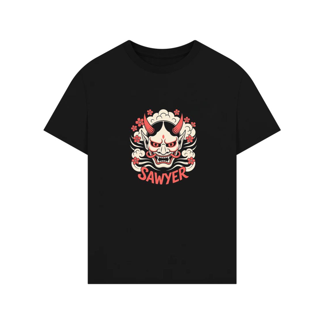 Sawyer Demon Mask Retro Graphic T-Shirts