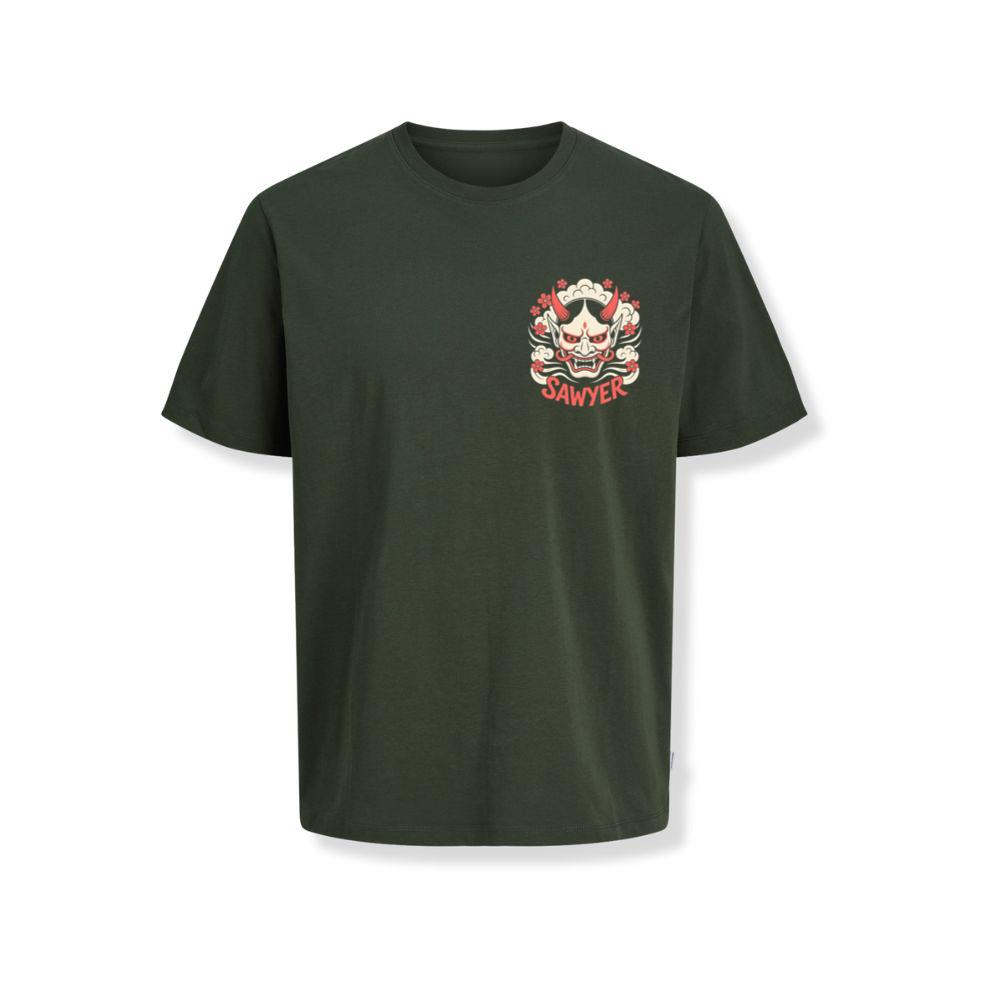 Sawyer Demon Mask Retro Graphic T-Shirts