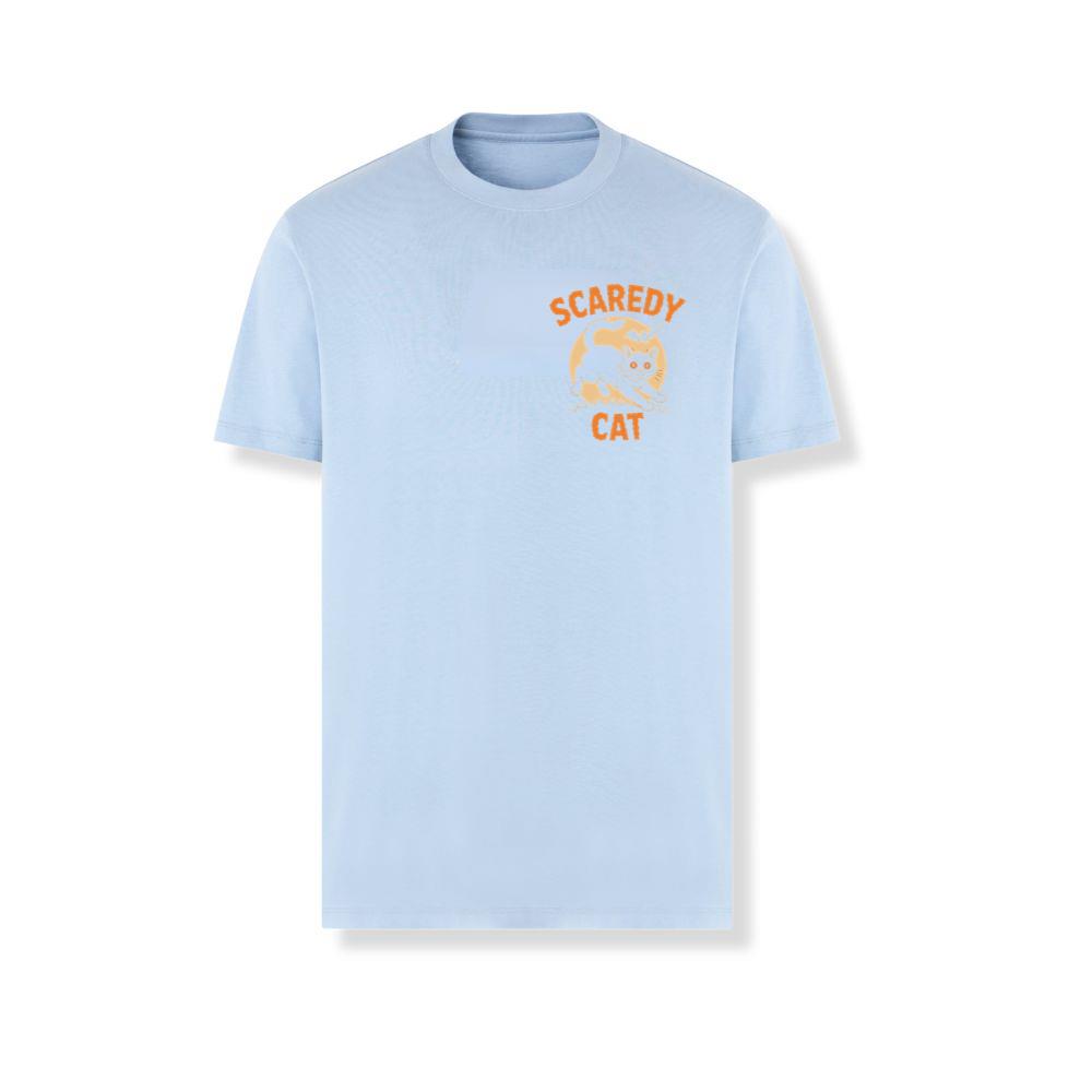 Scaredy Cat Funny Halloween Black Cat Graphic T-Shirts