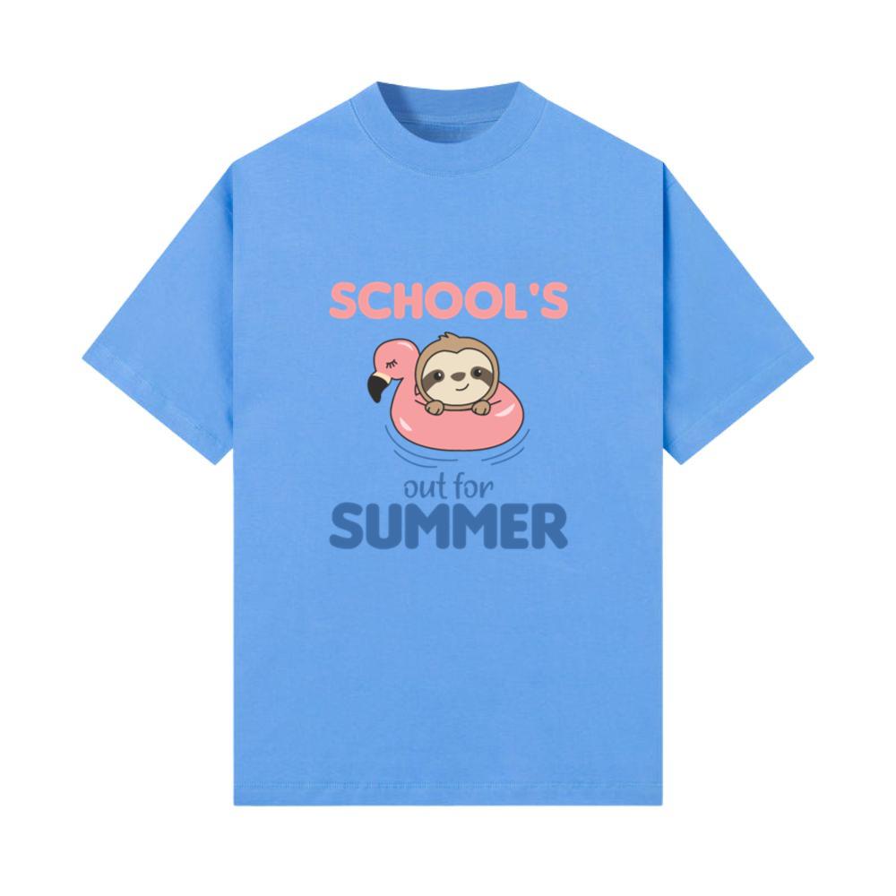 Schools Out For Summer Sloth Funny Animals T-Shirt