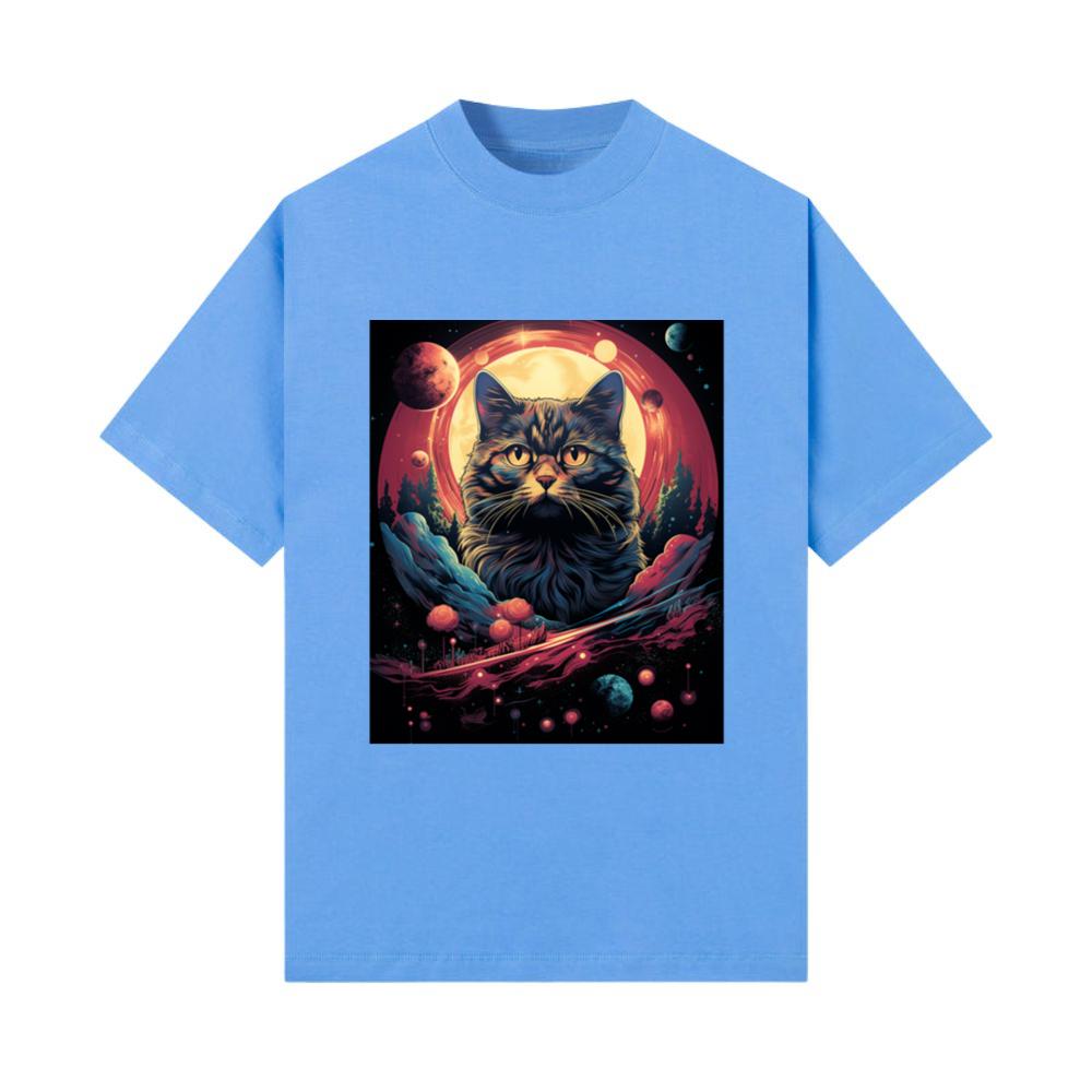 Science Fiction Forest Kitten Feline Animal Cute T-Shirt