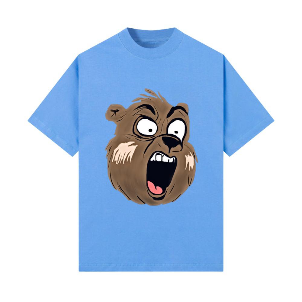 Screaming Bear Face Funny Angry Animal Cartoon T-Shirt