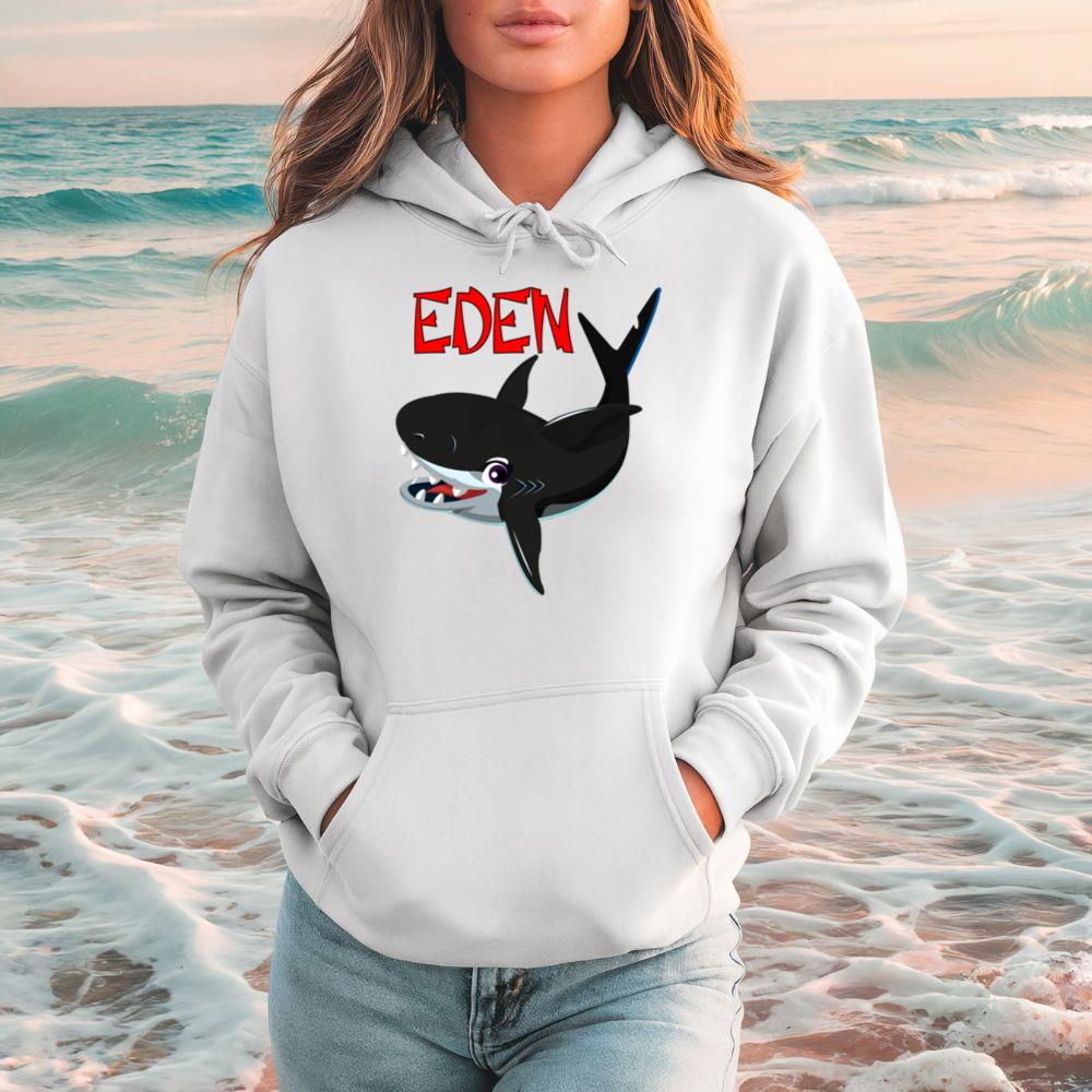 Sea Animal Shark Cartoon Design Ocean Lover Hoodie