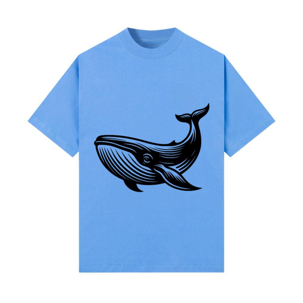 Sea Animal Vintage Whale No Plastic In Living T-Shirt