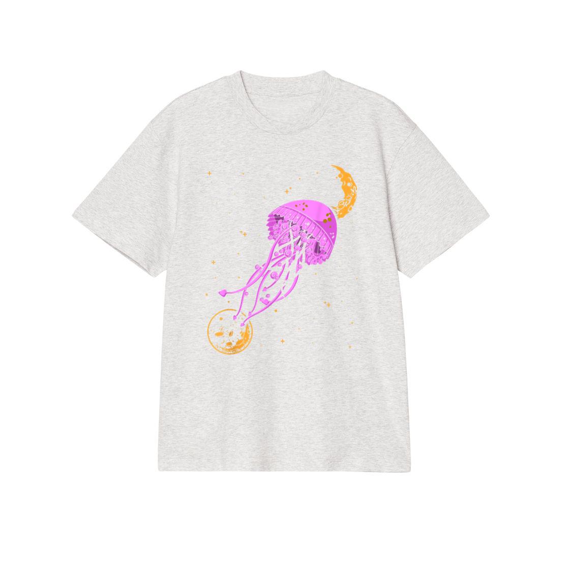 Sea Creature Ocean Animals Moon Space Jellyfish T-Shirt