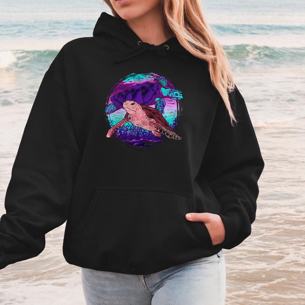 Sea Turtle Ocean Animal Watercolor Gift Hoodie