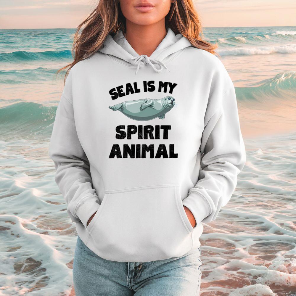 Seal Is My Spirit Animal Ocean Animal Lover Hoodie