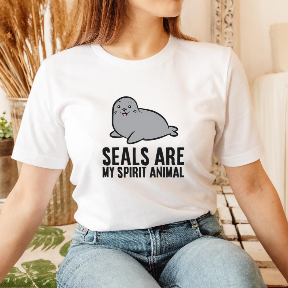 Seals Are My Spirit Animal Cute Seal Design T-Shirt