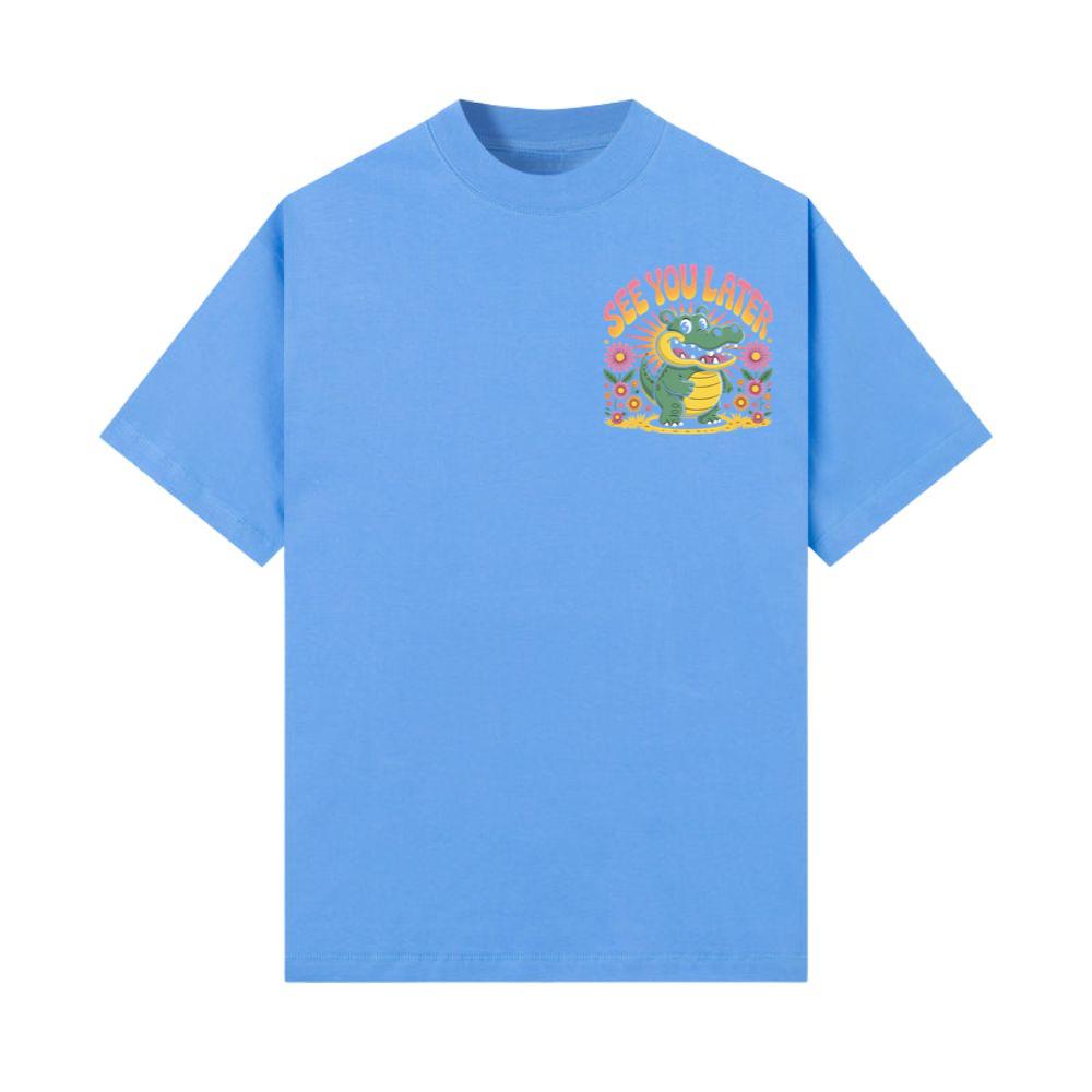 See You Later Crocodile Retro Cute Cartoon Design T-Shirt - Image 3